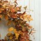 Artificial Fall Wreath for Front Door Autumn Wreath with Bright Oak Leaves, Small Pumpkin, Berry Branches, and Mixed Leaves for Farmhouse Indoor Outdoor Window Wall Door Decor.